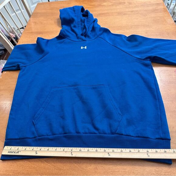 Under Armour Rival Hoodie Sweatshirt Womens Sz X LARGE XL Blue Thick Cotton - Picture 8 of 8